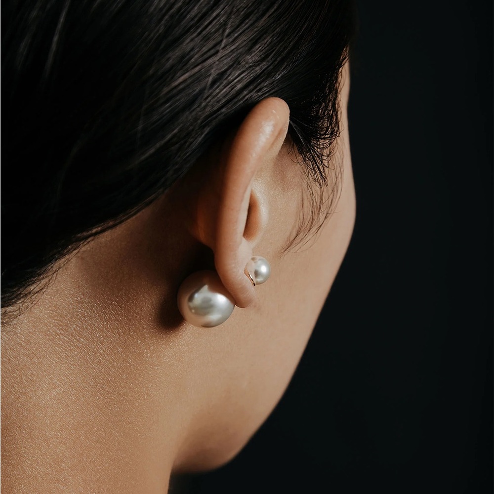 Elegant Double Pearl Stud Earrings